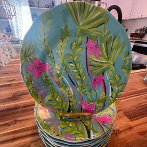Lilly Pulitzer 8 melamine plates